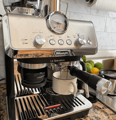 De'Longhi La Specialista Arte espresso machine on a kitchen counter