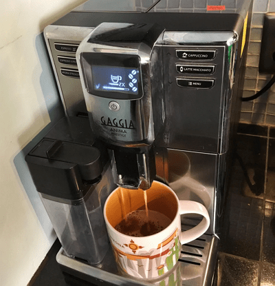 Gaggia Anima super-automatic espresso machine front view.