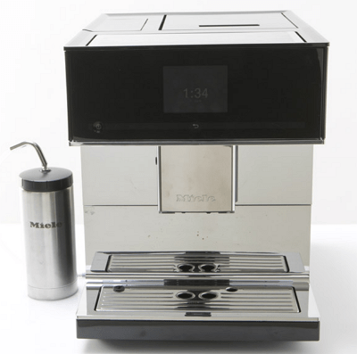 Miele CM7750 CoffeeSelect with multiple hoppers and automatic milk.