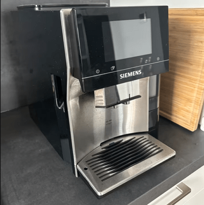 Siemens EQ.700 integral with display and auto milk spout.