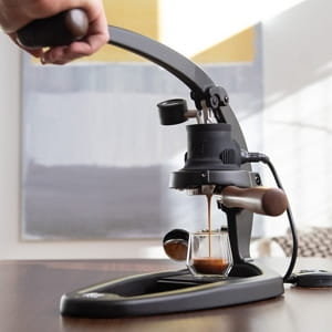 Flair 58 manual lever espresso maker with 58 mm portafilter and heated brew head.
