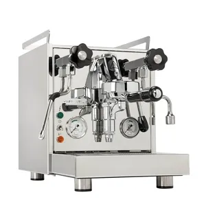 Profitec Pro 500 PID E61 heat exchanger espresso machine in stainless steel.